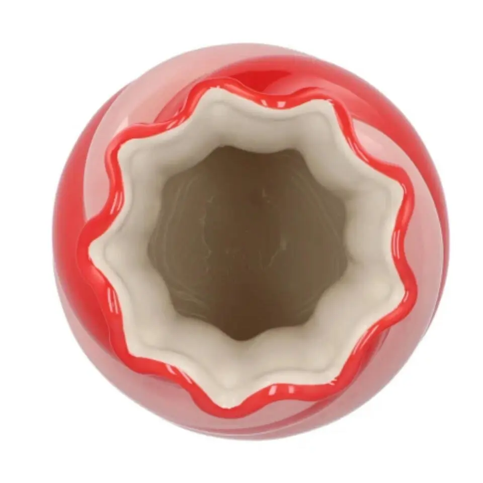 DK Design boeket vaas Sweety - keramiek - roze/rood - 15 x 30 cm