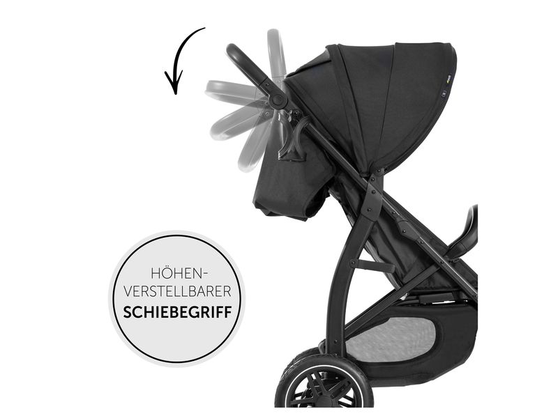 Hauck Buggy Rapid 4D Air Black Stylischer Buggy für Stadt und Land