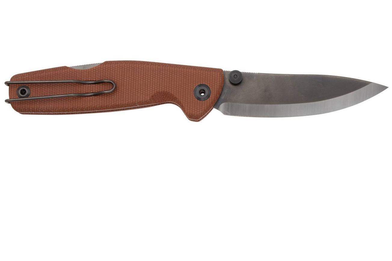 Real Steel Yak 7871NM, Satin/Black PVD 14C28N, Scandi Grind, Natural Micarta zakmes
