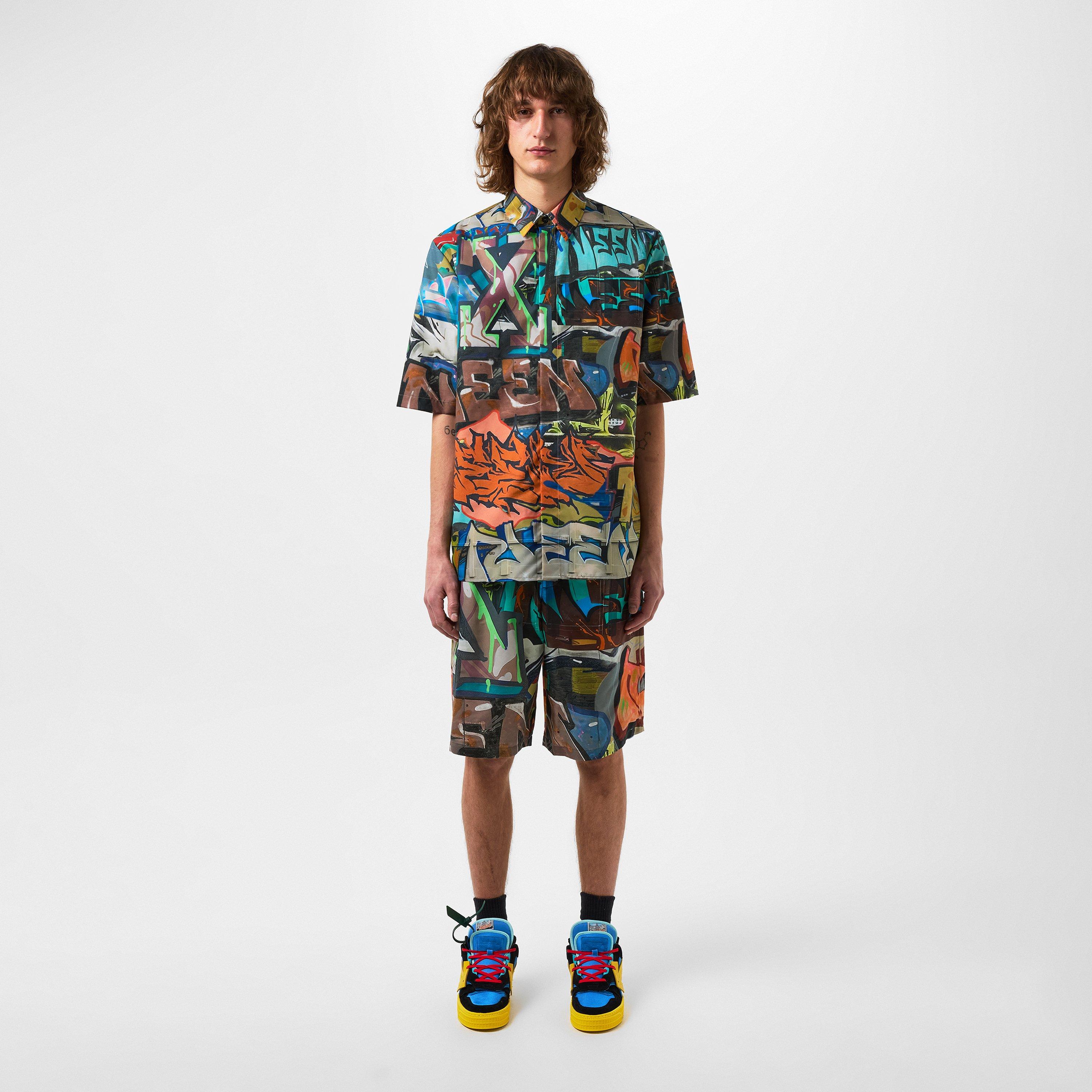 Off White Neen All Over Graffiti Shirt