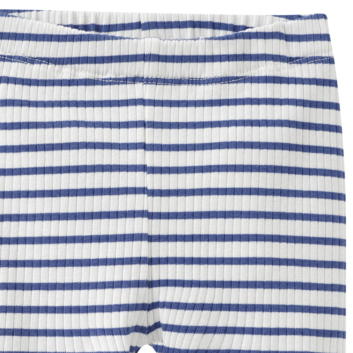 Topomini Pure Collection Baby Leggings mit Rippstruktur weiss / dunkelblau