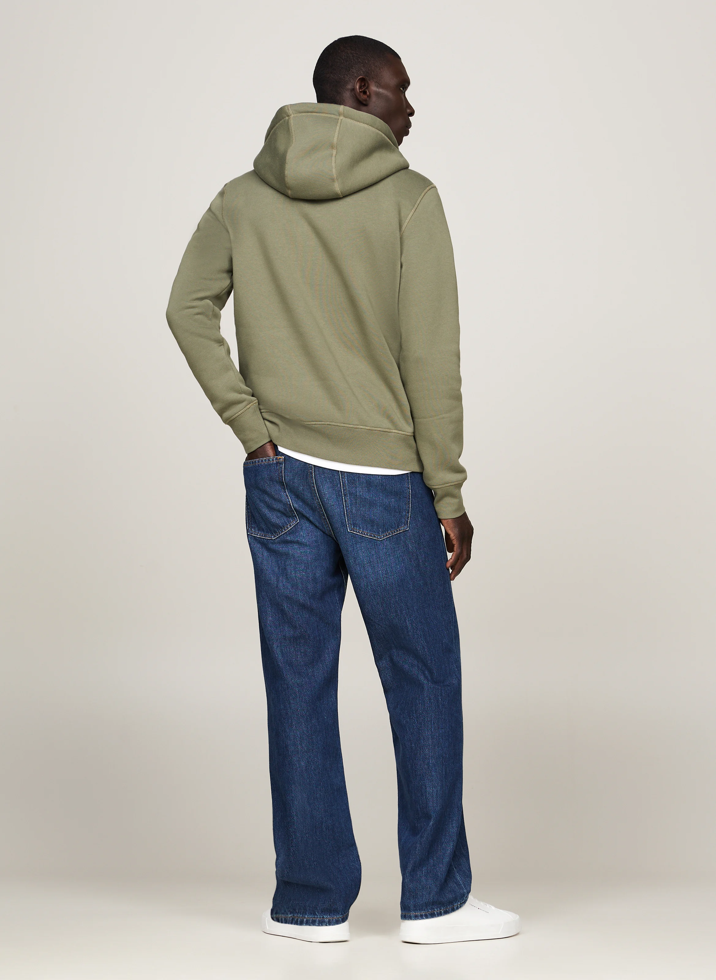 Sweat à capuche regular-fit en coton mélangé | Vert