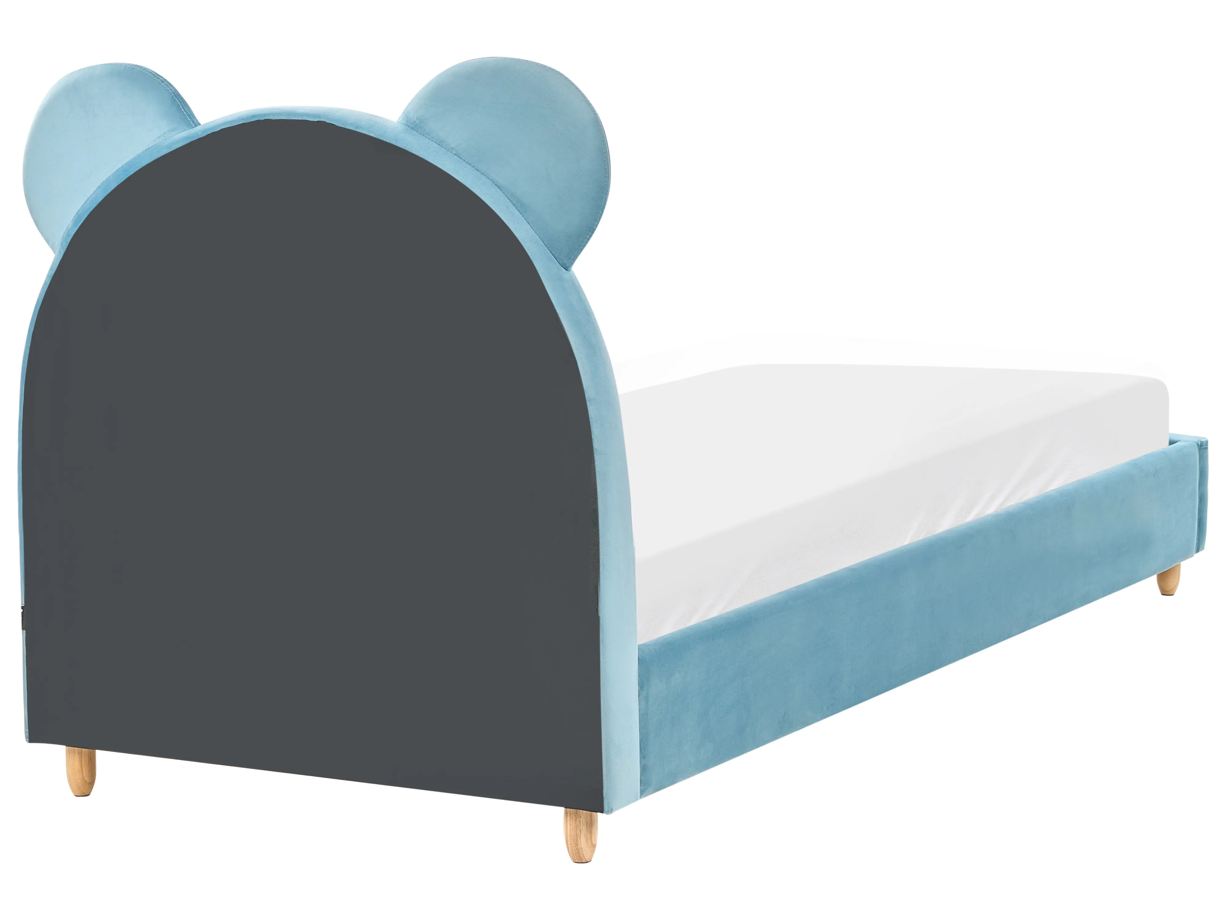 Kinderbed Teddybeer Fluweel MAILLES 90 x 200 cm Blauw