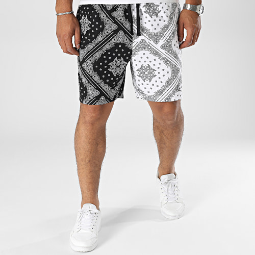 Short Jogging Small Signature 6013399 Blanc Noir Bandana