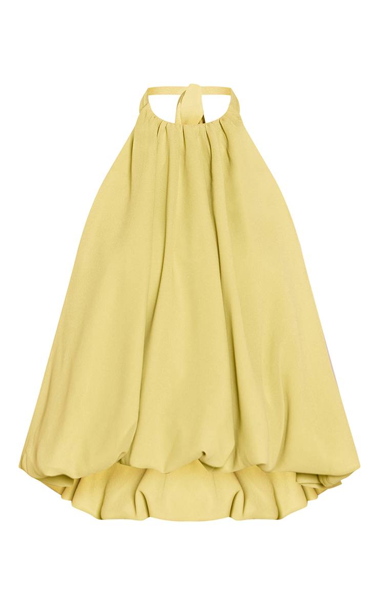 Citron Vert Ensemble Coordonné Haut Dos Nu Col Licou En Mousseline