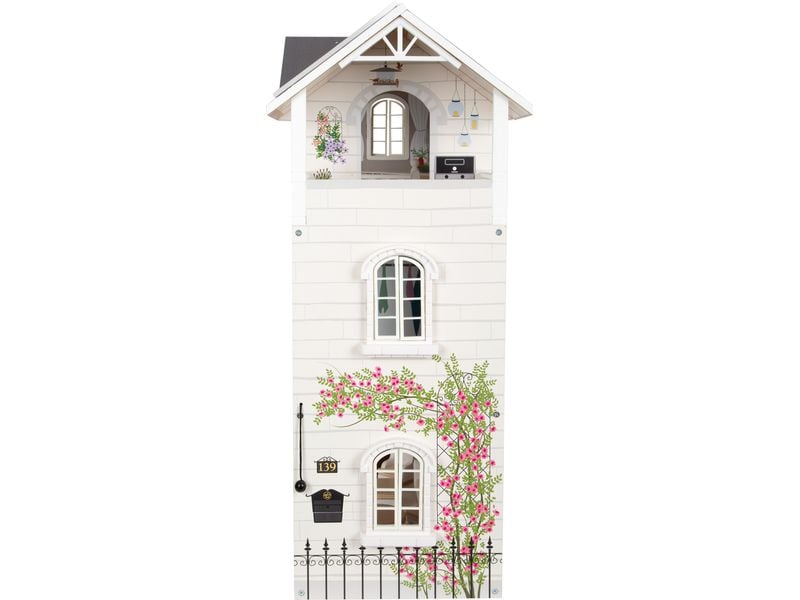 small foot Puppenhaus Stadtvilla Grosses, stabiles Haus für Puppen mit detailreicher Gestaltung