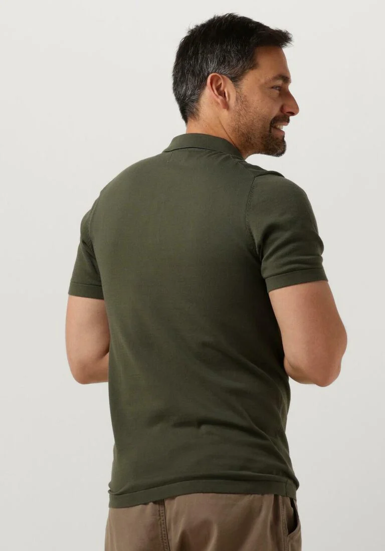 DSTREZZED donkergroene dstrezzed polo polo s/s cotton knit