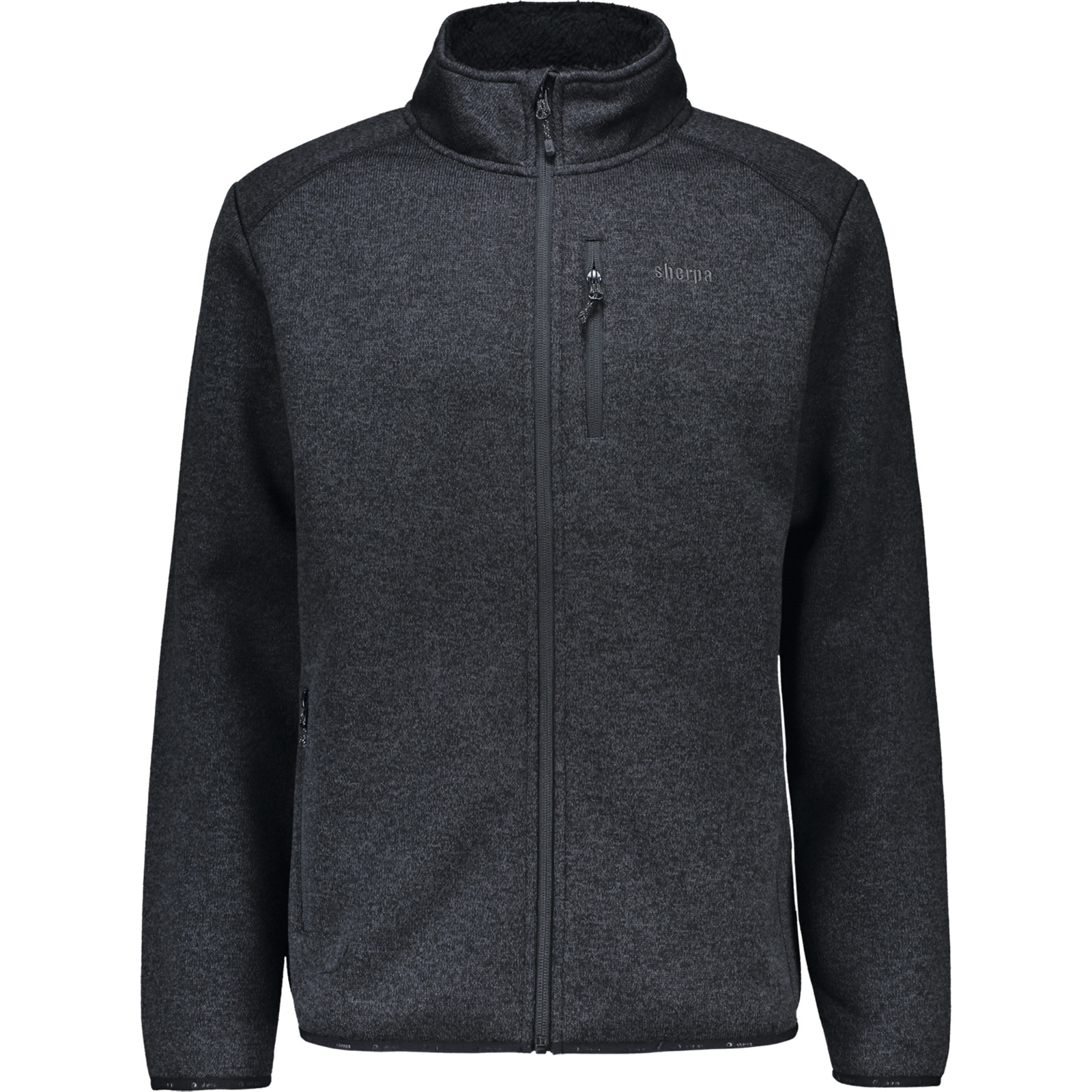 Sherpa Herren-Strickfleecejacke Kabeli XL, schwarz