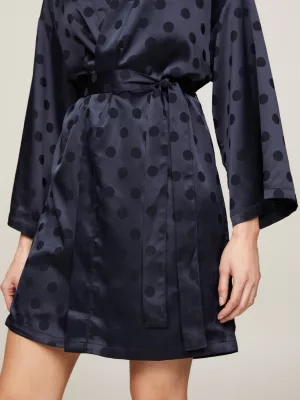 Kimono de lounge com estampa de bolinhas da TH Established
