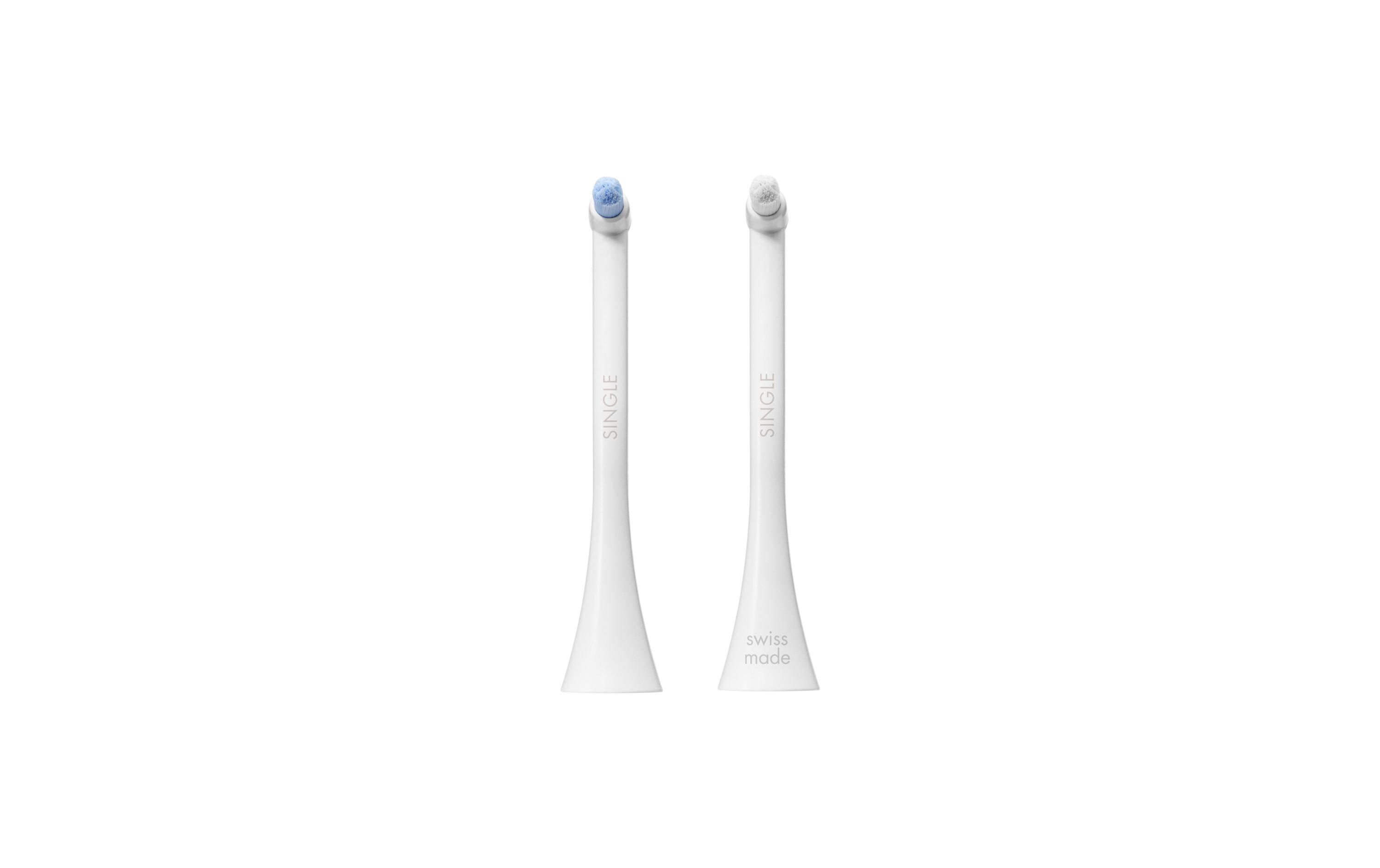 Zahnbürstenkopf Single Duo, 2 StückErsatzbürsten für Curaprox Schallzahnbürsten