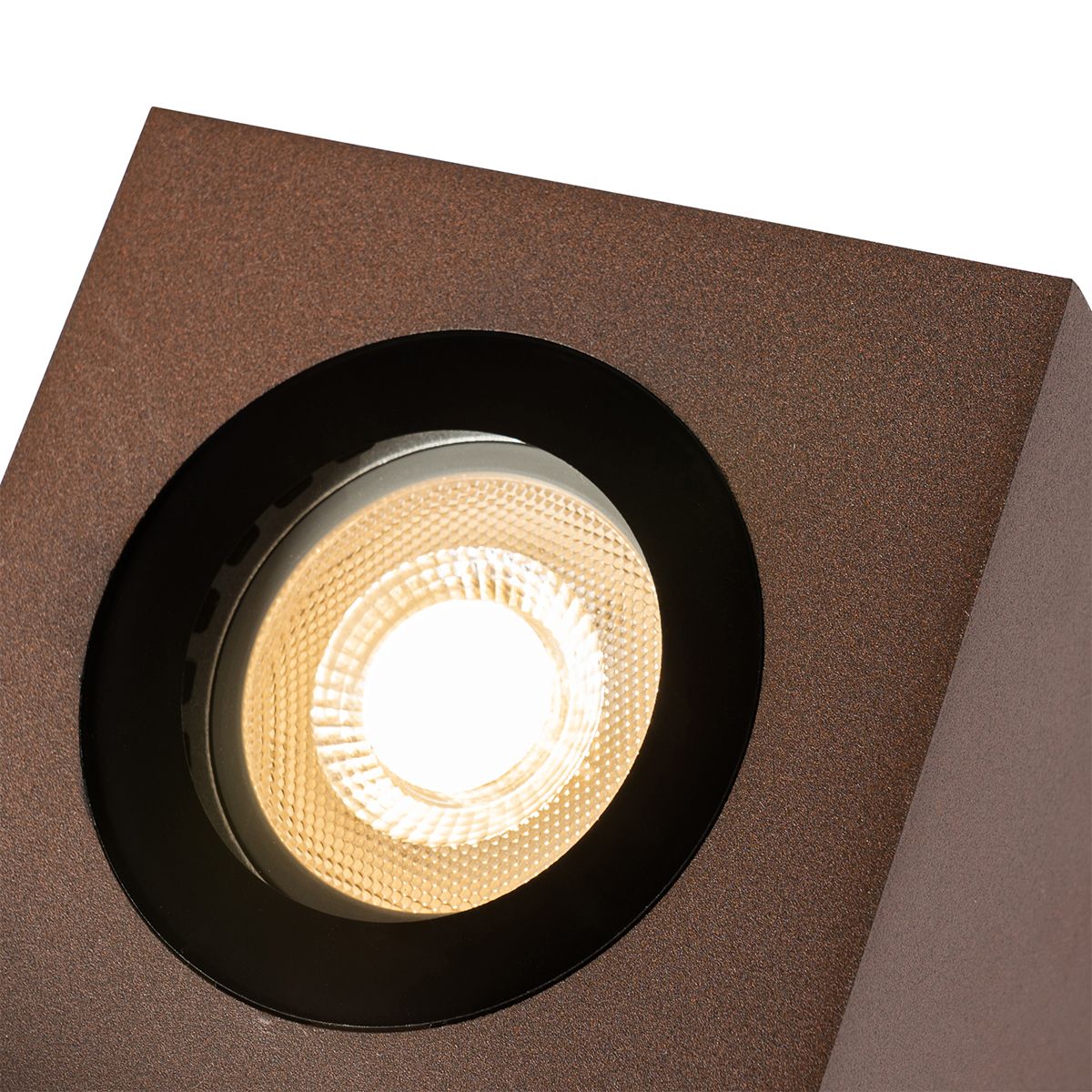 Industriële tuinspot roestbruin vierkant IP65 AR111 - Lennard