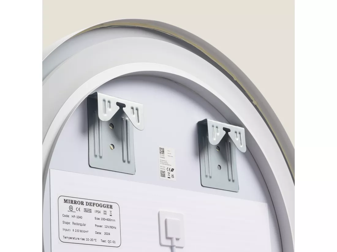 Miroir Salle de Bain avec Éclairage LED Anti-buée Ø60 cm Nour Sélectionnable (chaud-neutre-froid)