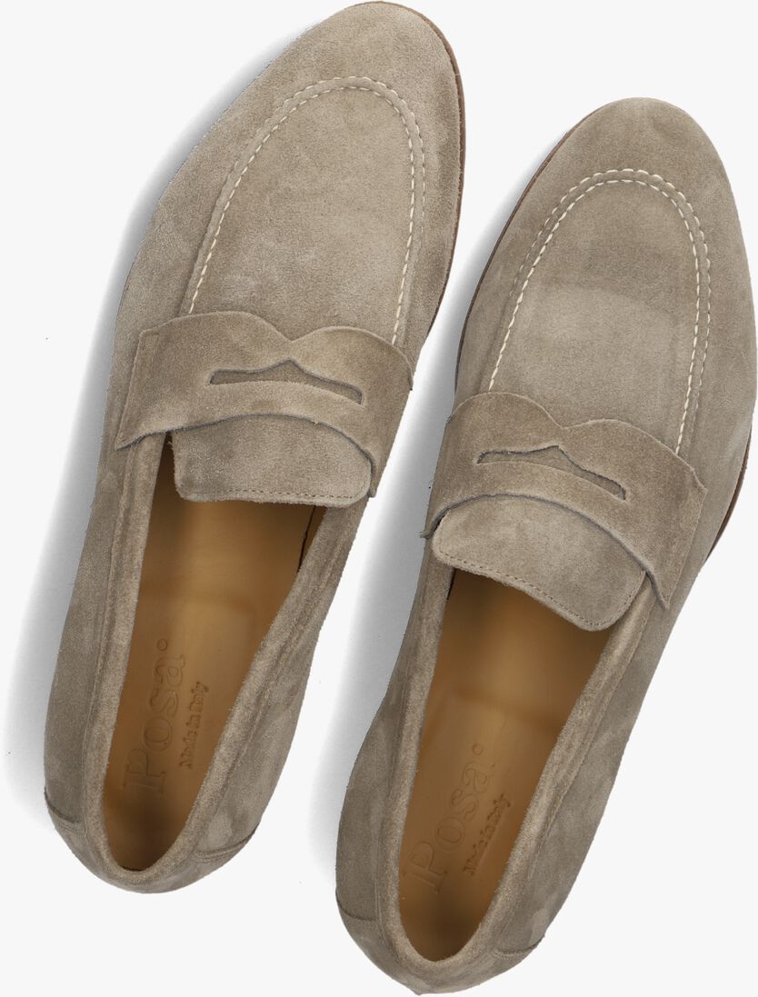 beige posa loafers penny napoli