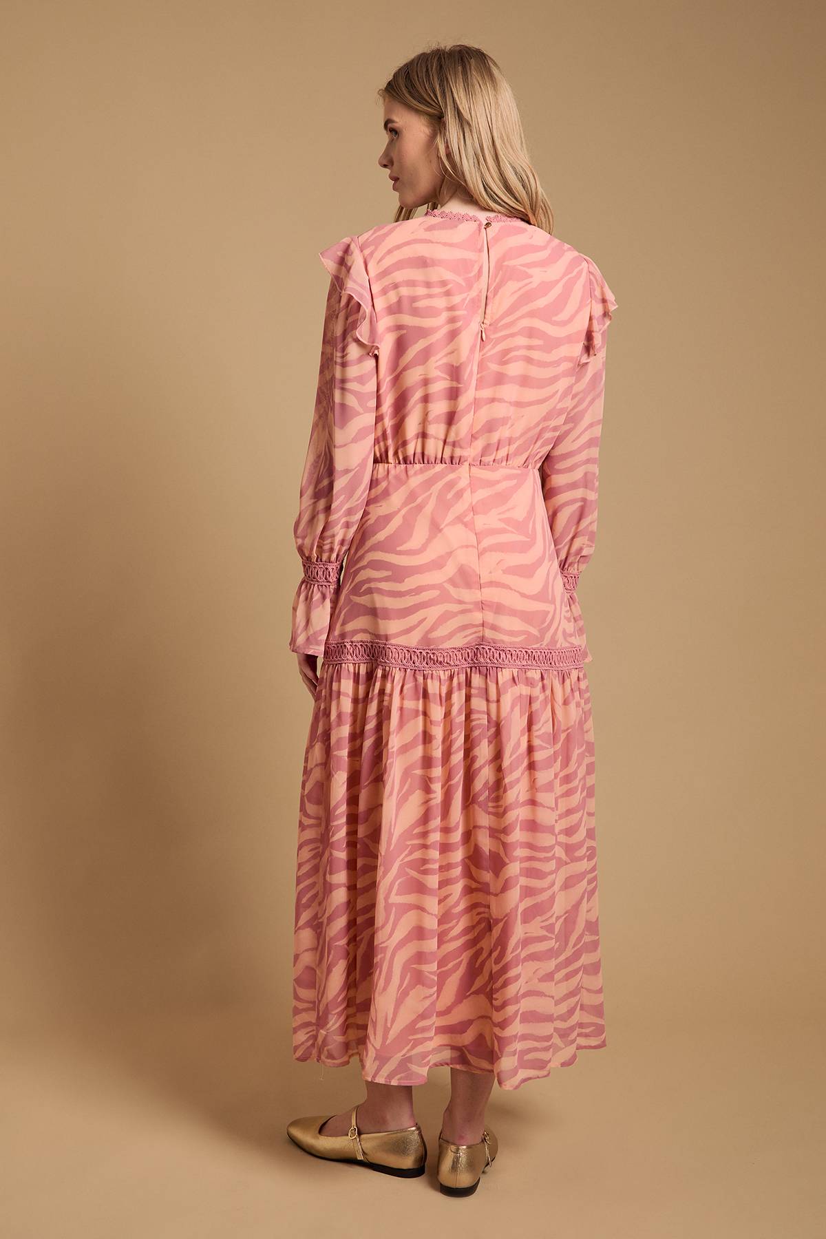 Oasis Robe Midi à Détails de Plis Pincés