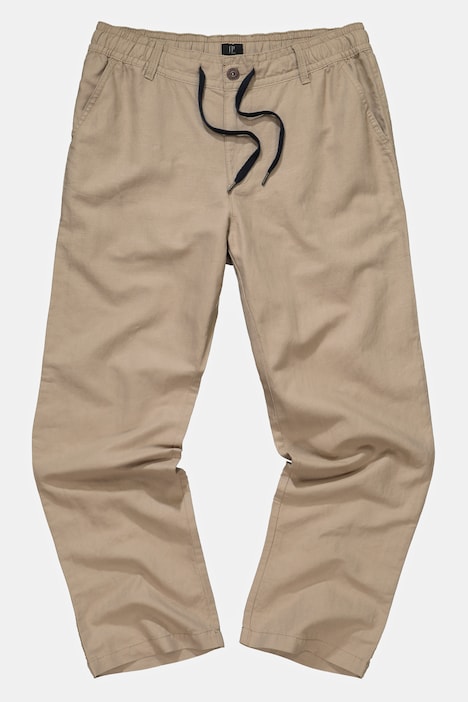 Leinenmixhose, Elastikbund, Basic Fit