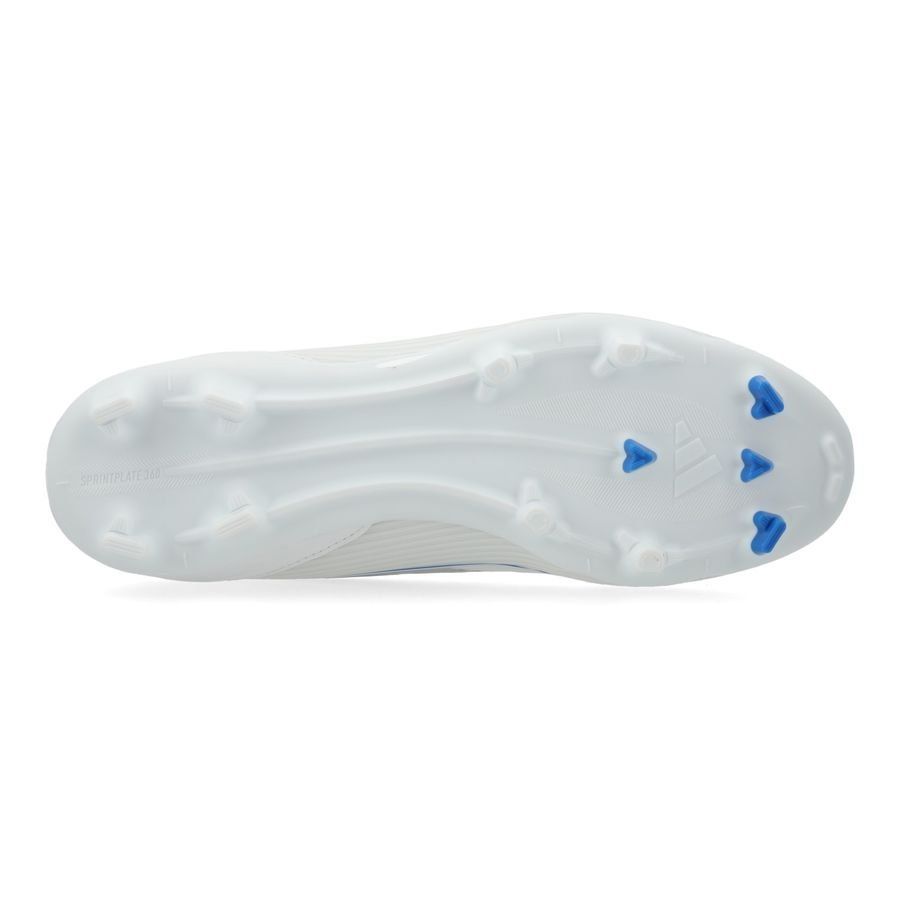 adidas F50 League FG/AG Polar Victory - Blanc/Argenté/Bleu