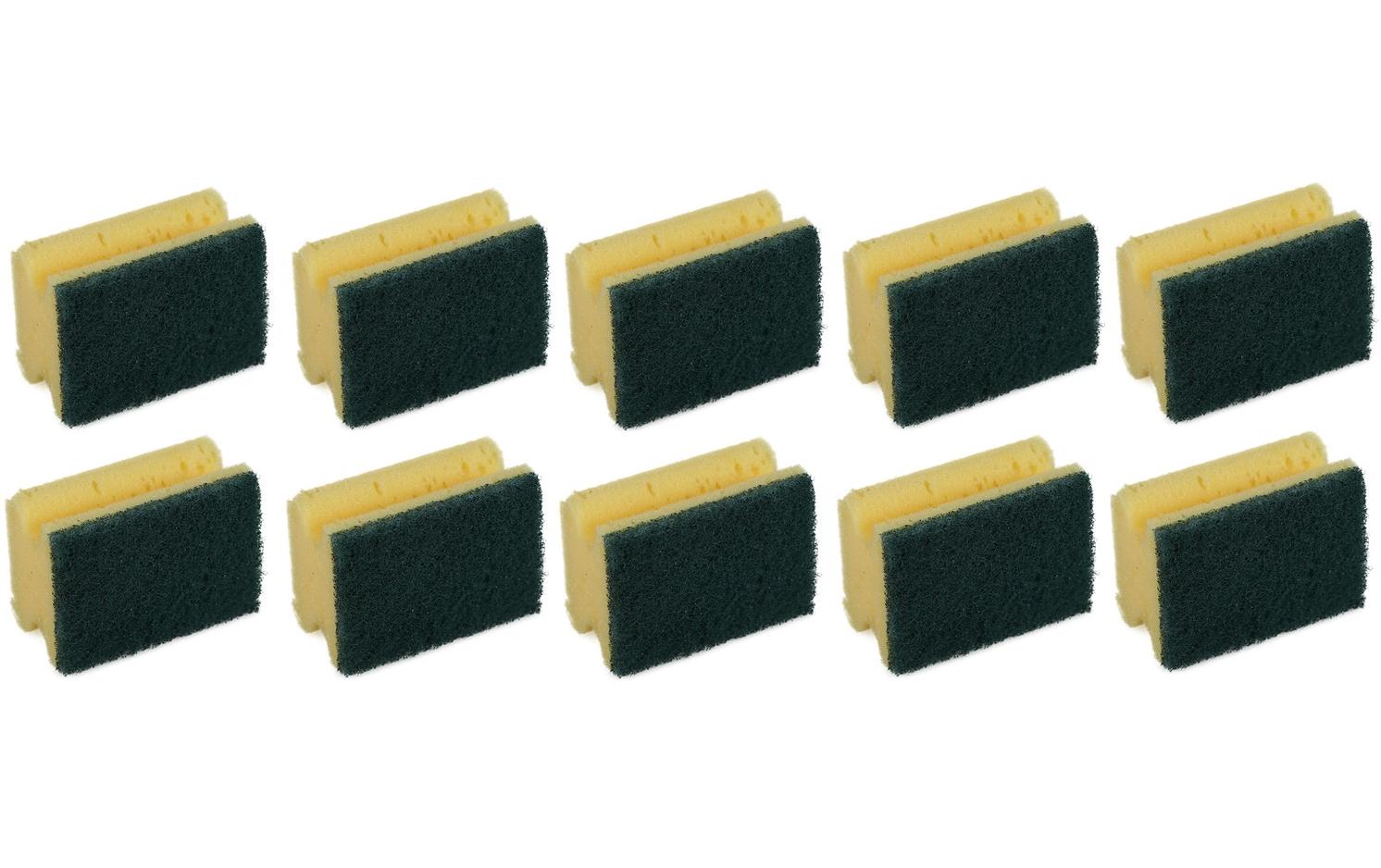 Schwamm Profi 10 Stück, Gelb/Grün, kleinPadschwamm Pack