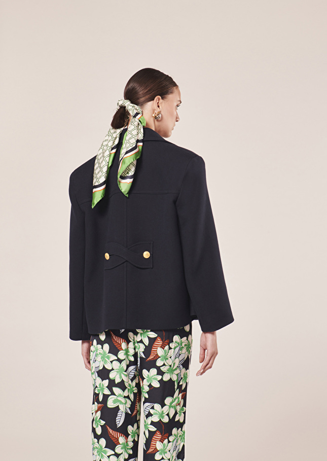 Manteau Marcellobleu nuit en double coton