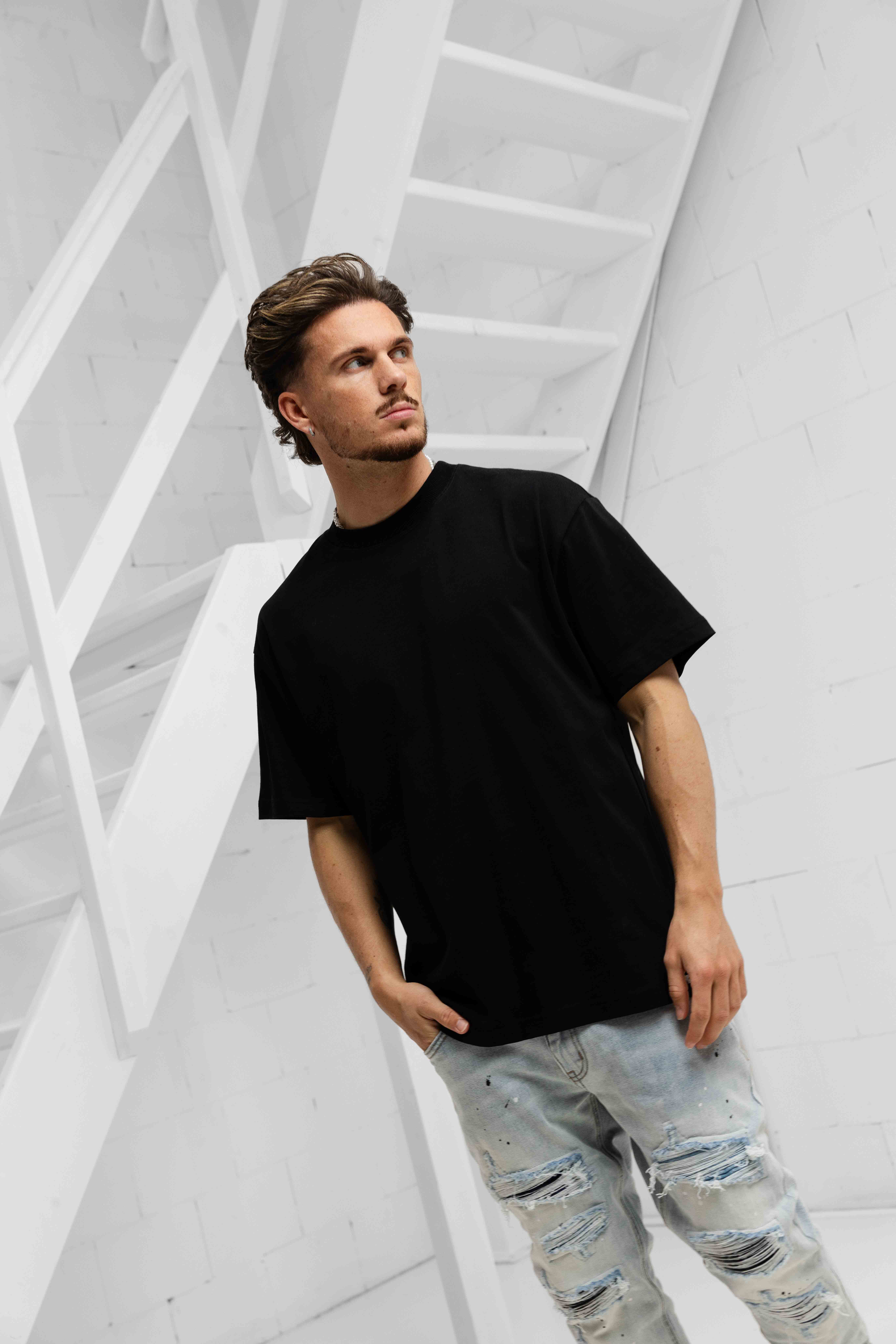 Off The Pitch Lit T-Shirt Heren Zwart