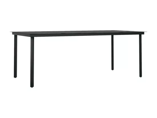 Ensemble de salle à manger de jardin 7 pcs Noir 36