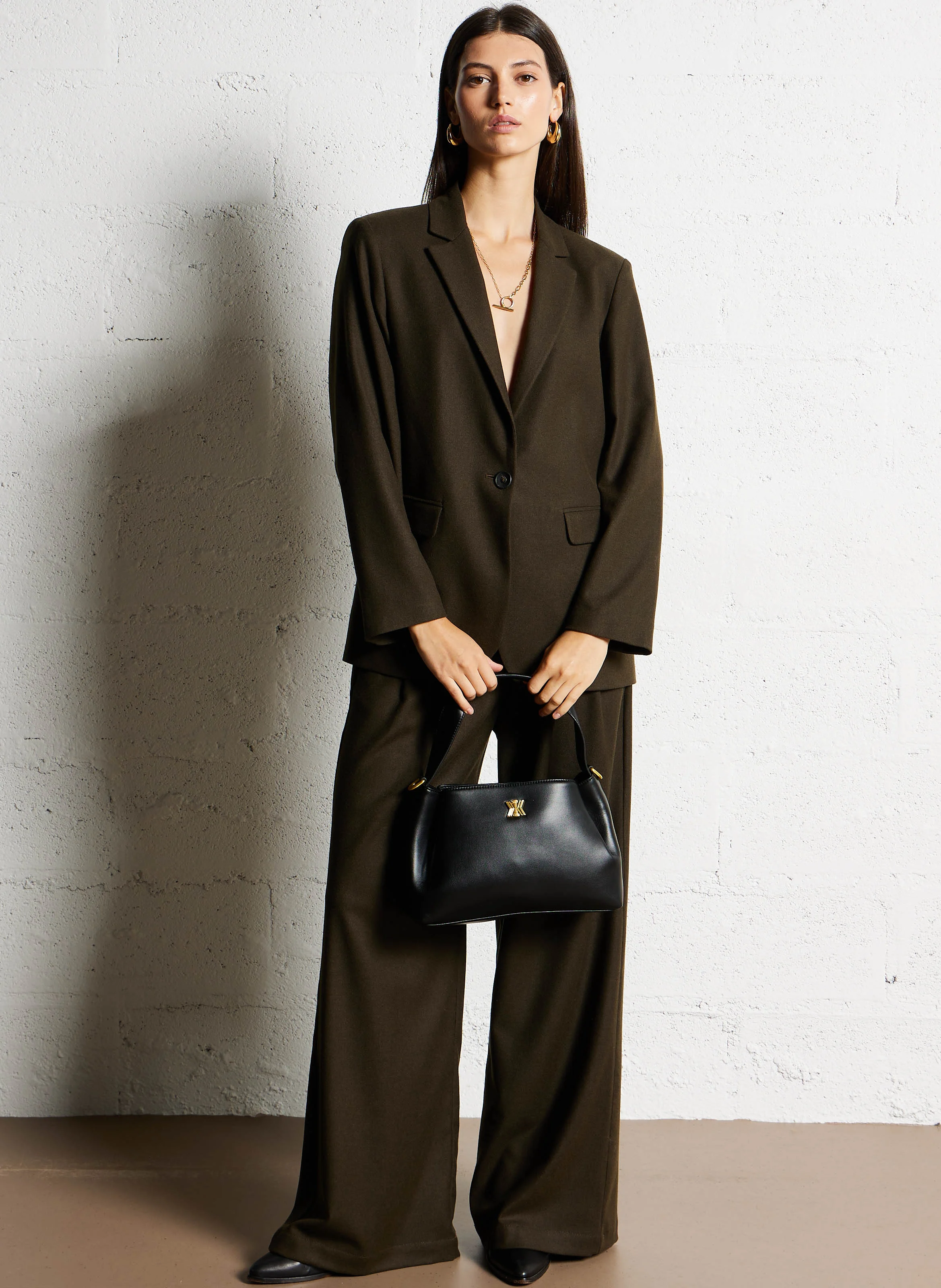 ELLA - Sac à main en cuir| Noir