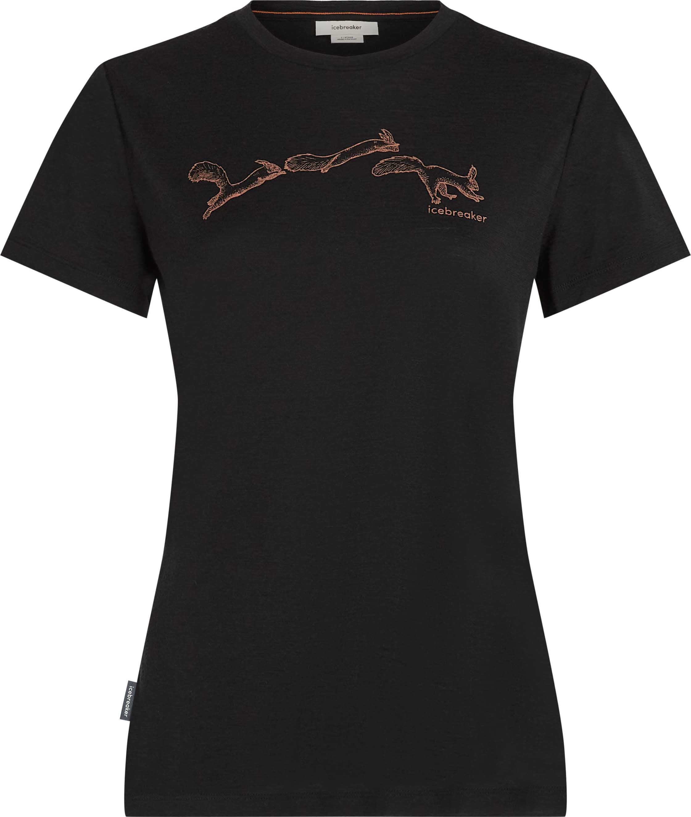 Mer 150 Tech Lite SS Tee Airbourne Squirrel Dame Black