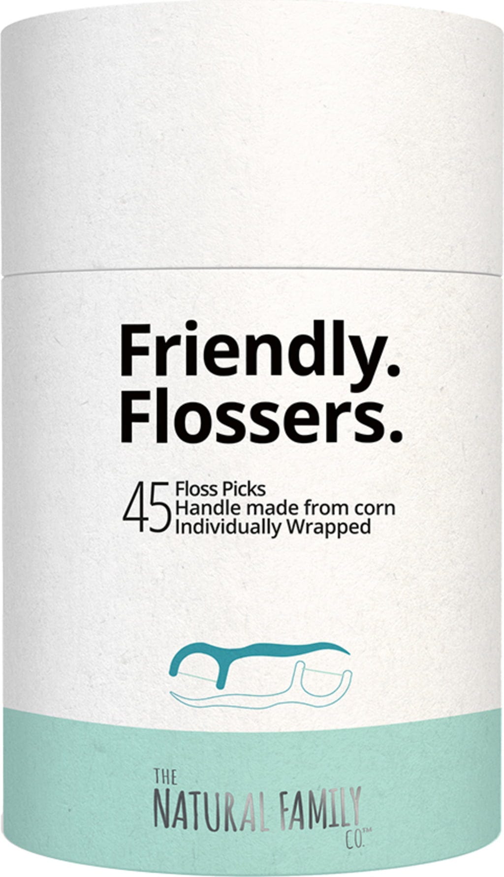 Natural Family CO.  Friendly. Flossers. Floss Picks, 45 Stk
