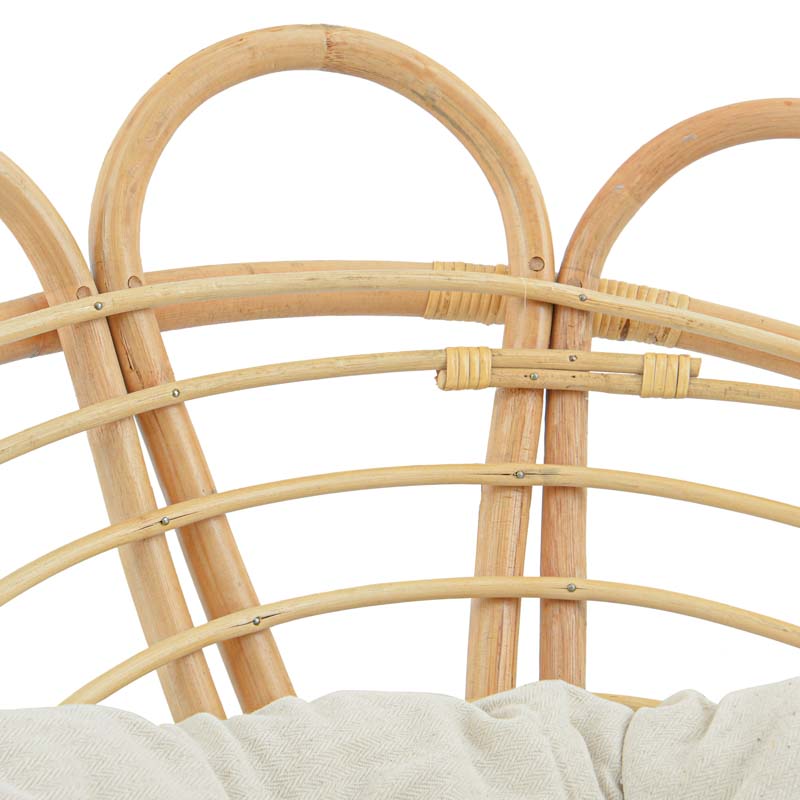 Fauteuil en rotin 'Papasan' forme fleur