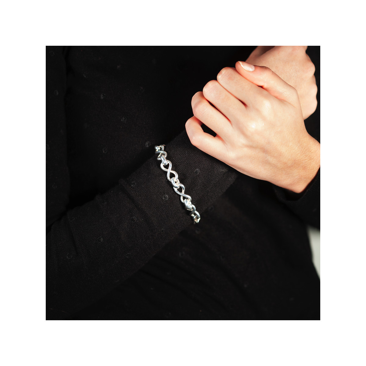 Bracelet argent 925 infinis 20,5 cm
