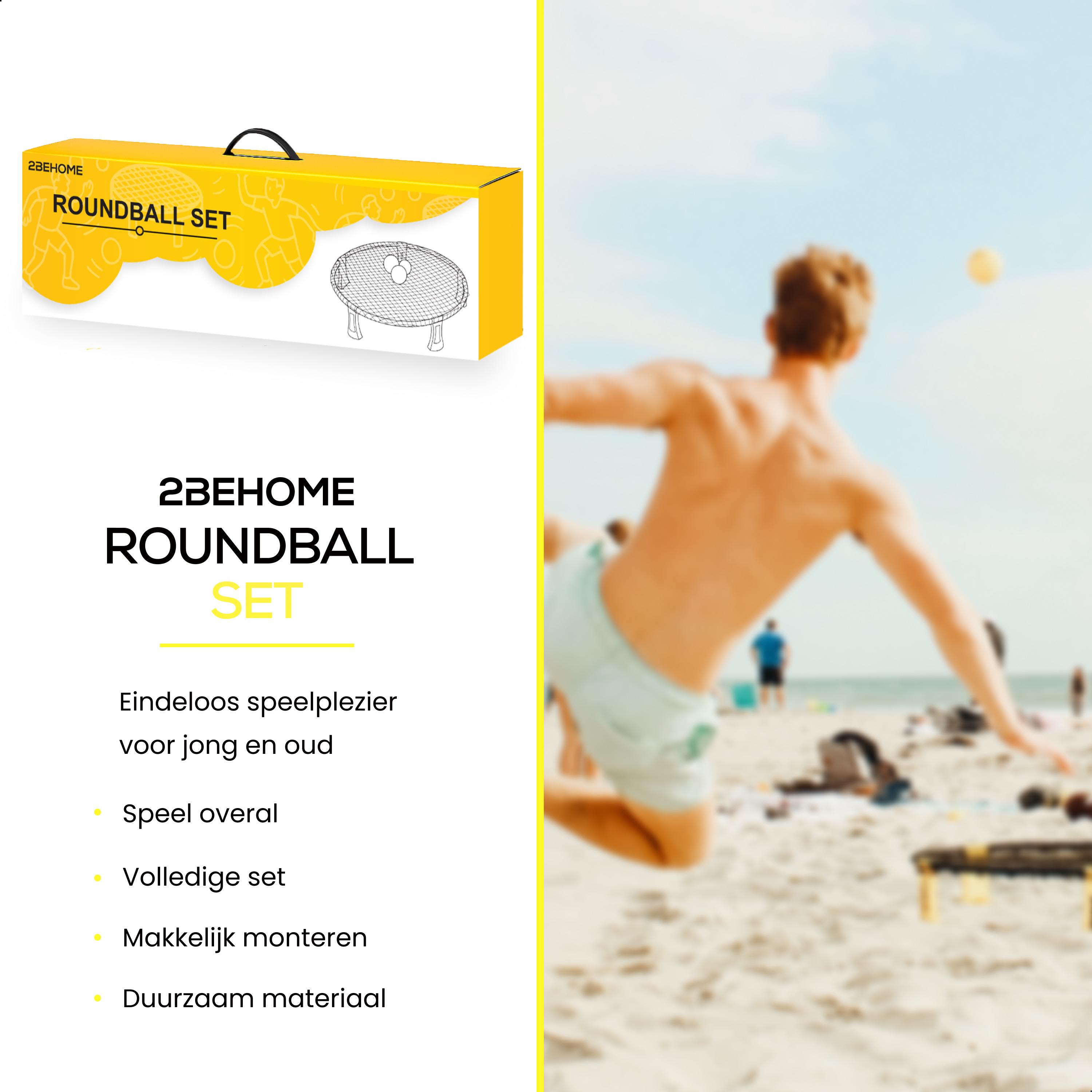 2BEHOME Spikeball Roundnet set met LED