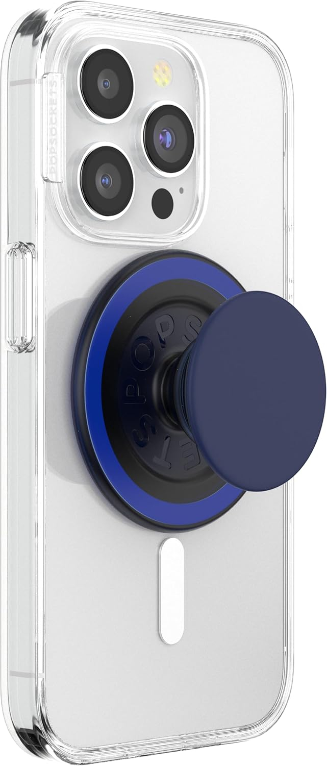 PopGrip MagSafe Round Finger Griff Halterung (Austauschbarer Top) für Apple iPhone (807284) - Basic Naval