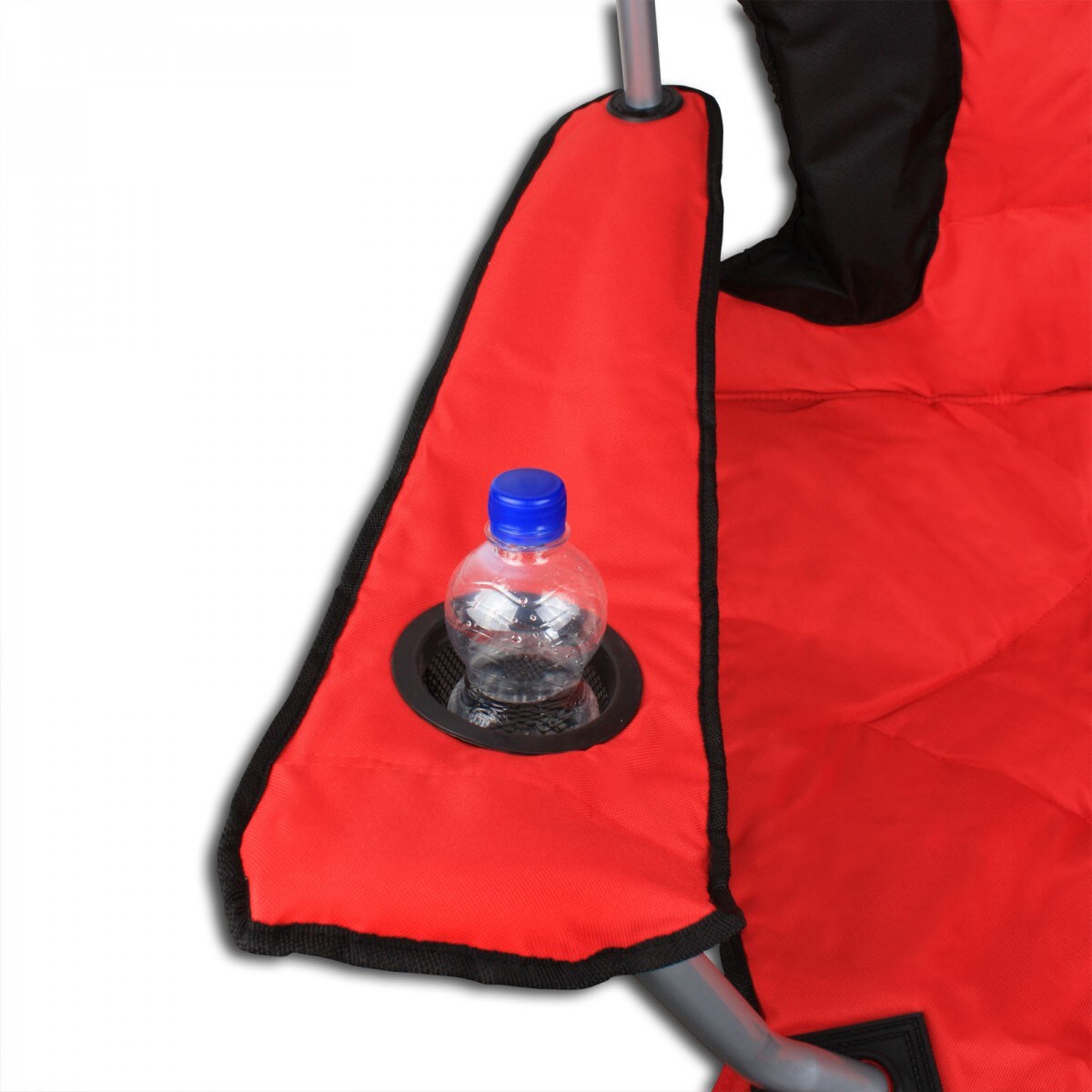 Campingstuhl XXL mit Flaschenhalter und Kühltasche