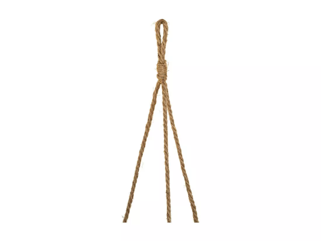 Paniers suspendus en fibre naturelle marron d27,5x25h-d22x18h