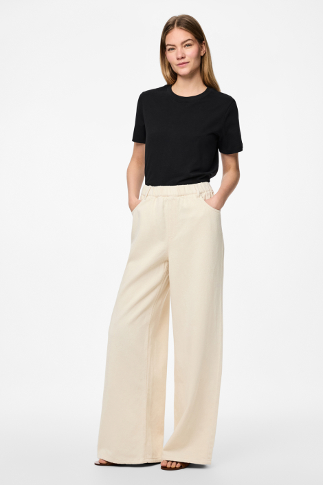 Pieces ecru dames broek