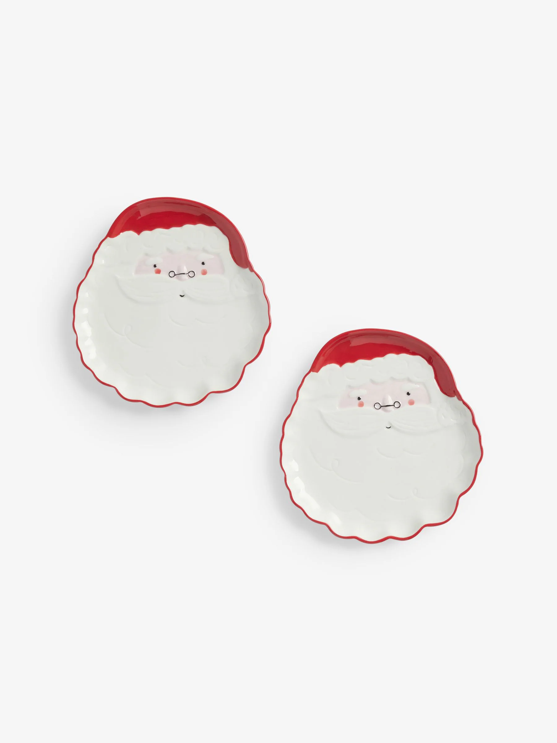 Set van 2 kerstbijgerechtborden met kerstman