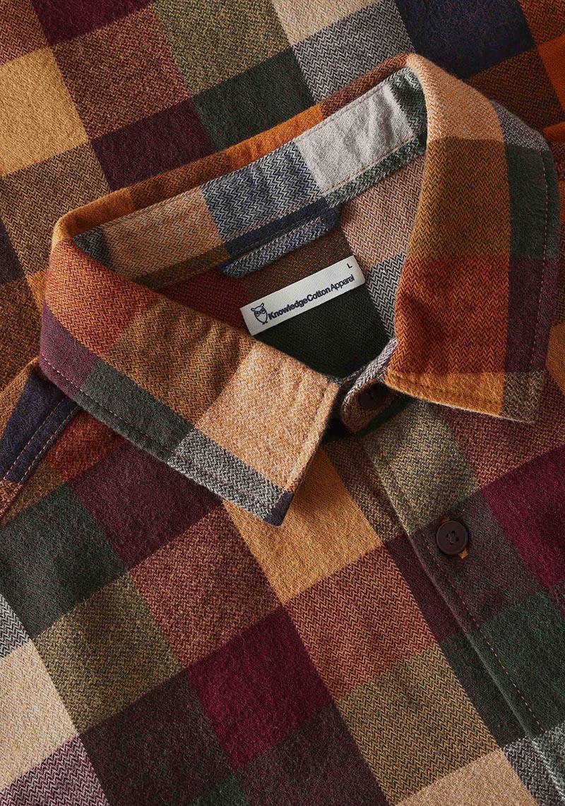 Knowledge Cotton Apparel Flanellhemd Checked Multi Check
