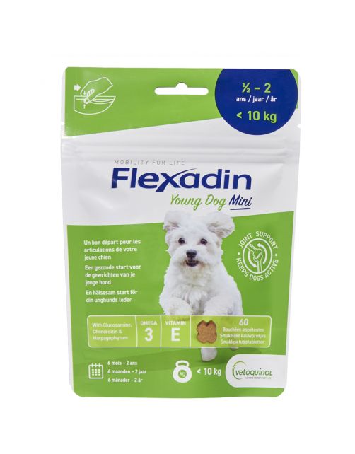 Flexadin Young Dog Mini - Chews - Gewricht-Supplement - 60 stuks <10 Kg
