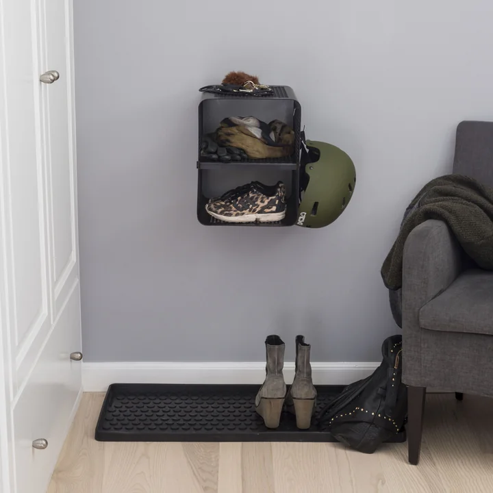 tica copenhagen - Wand-Schuhregal, 77 x 35 cm, schwarz