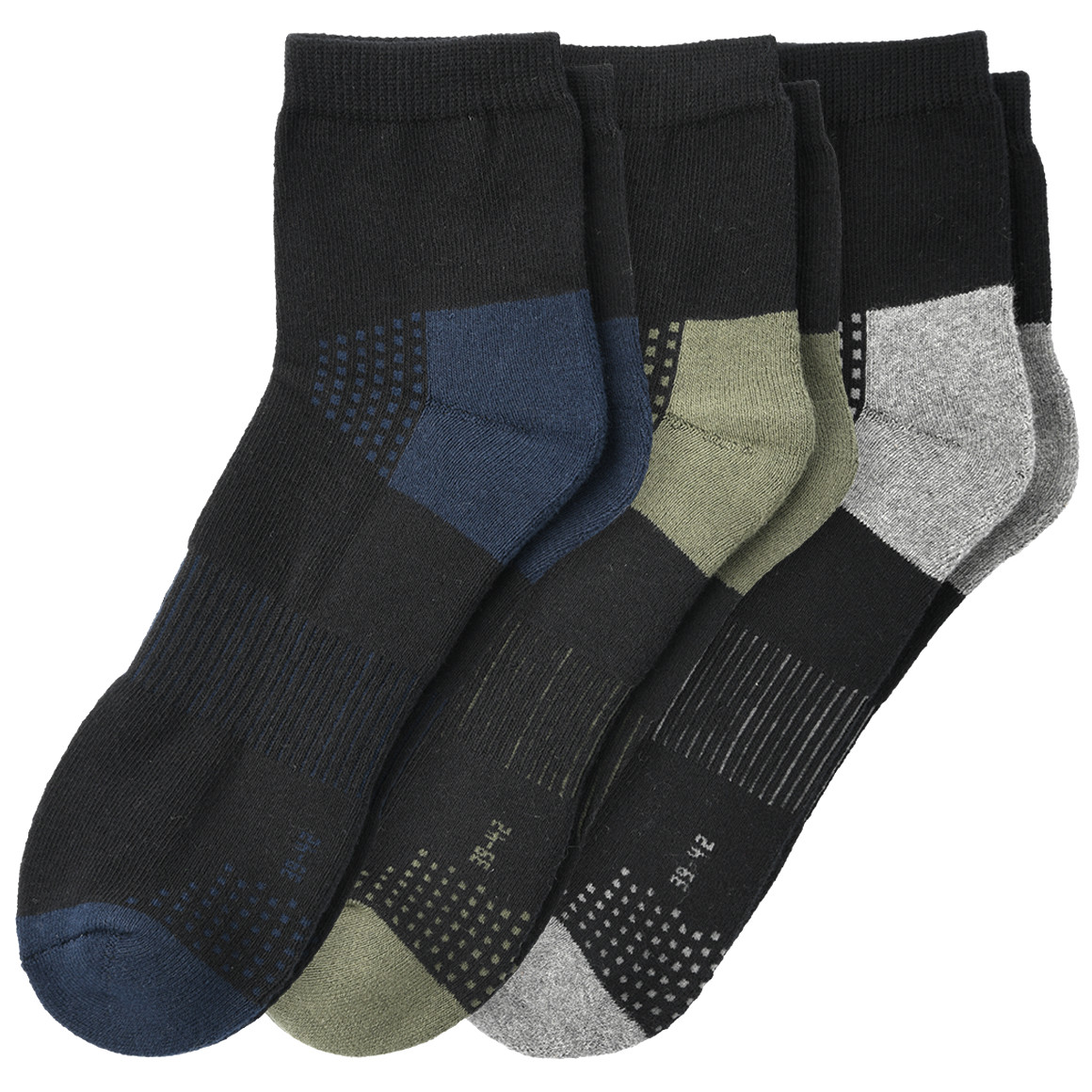 VanVaan 3 Paar Herren Trekkingsocken im Set schwarz