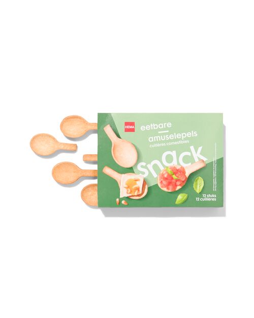 12 cuillères à amuse-bouche comestibles