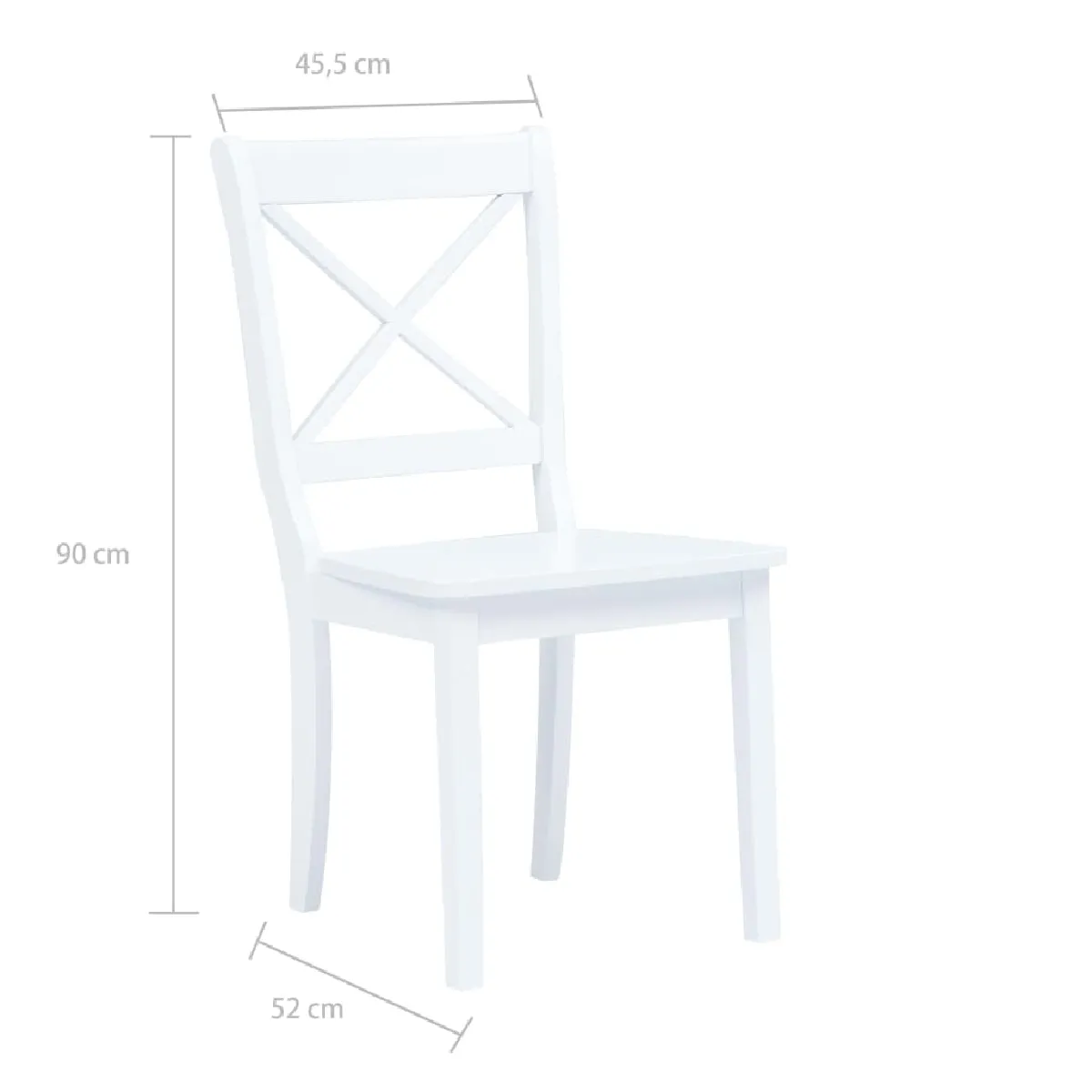 VIDAXL Ensemble de salle à manger 5 pcs - Blanc
