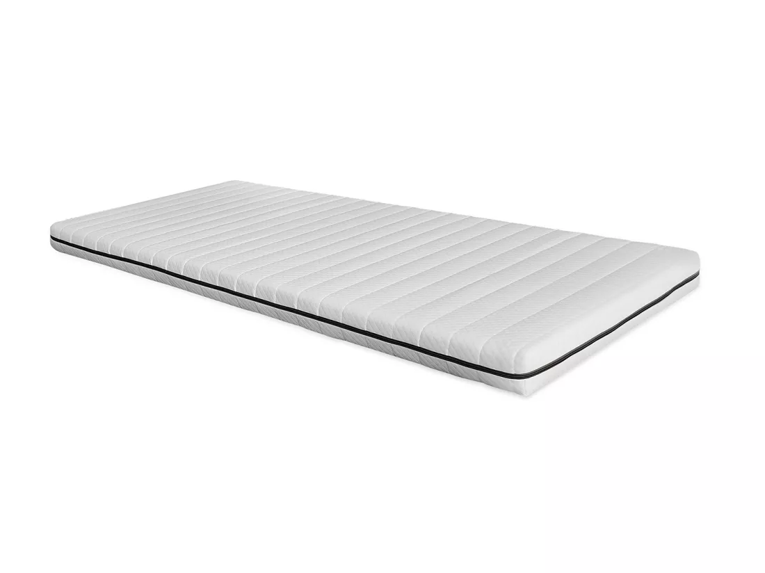 Ensemble 90 x 190 cm sommier coffre blanc + matelas mousse déhoussable ép.10cm - NASUS de YSMÉE
