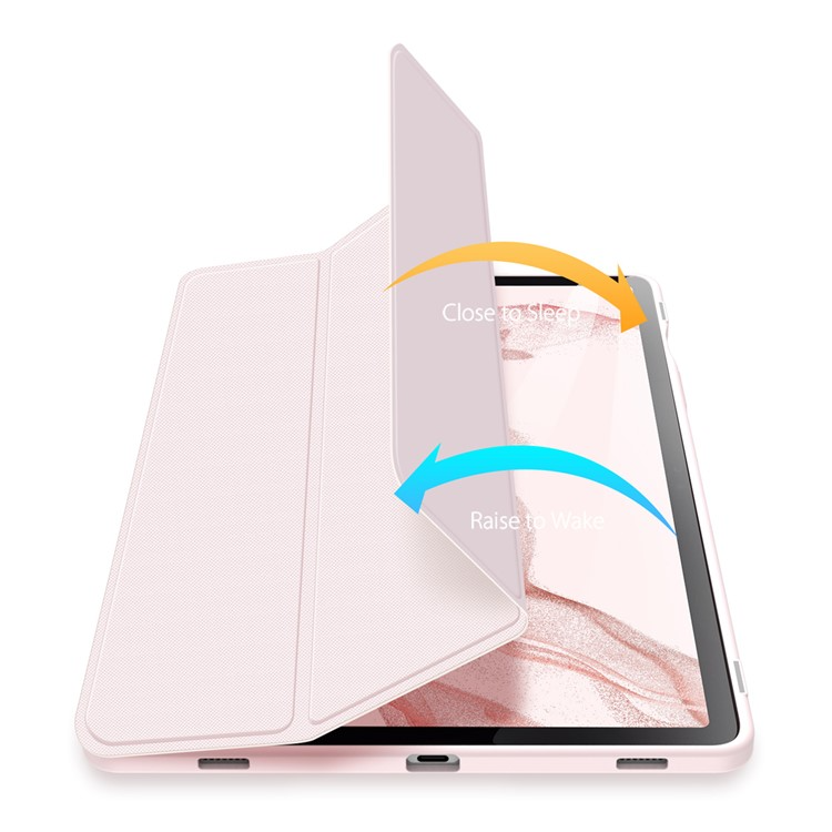 Samsung Galaxy Tab S9 Leder Tasche Smart Cover Schutzhülle   S-Pen Halter - Rosa
