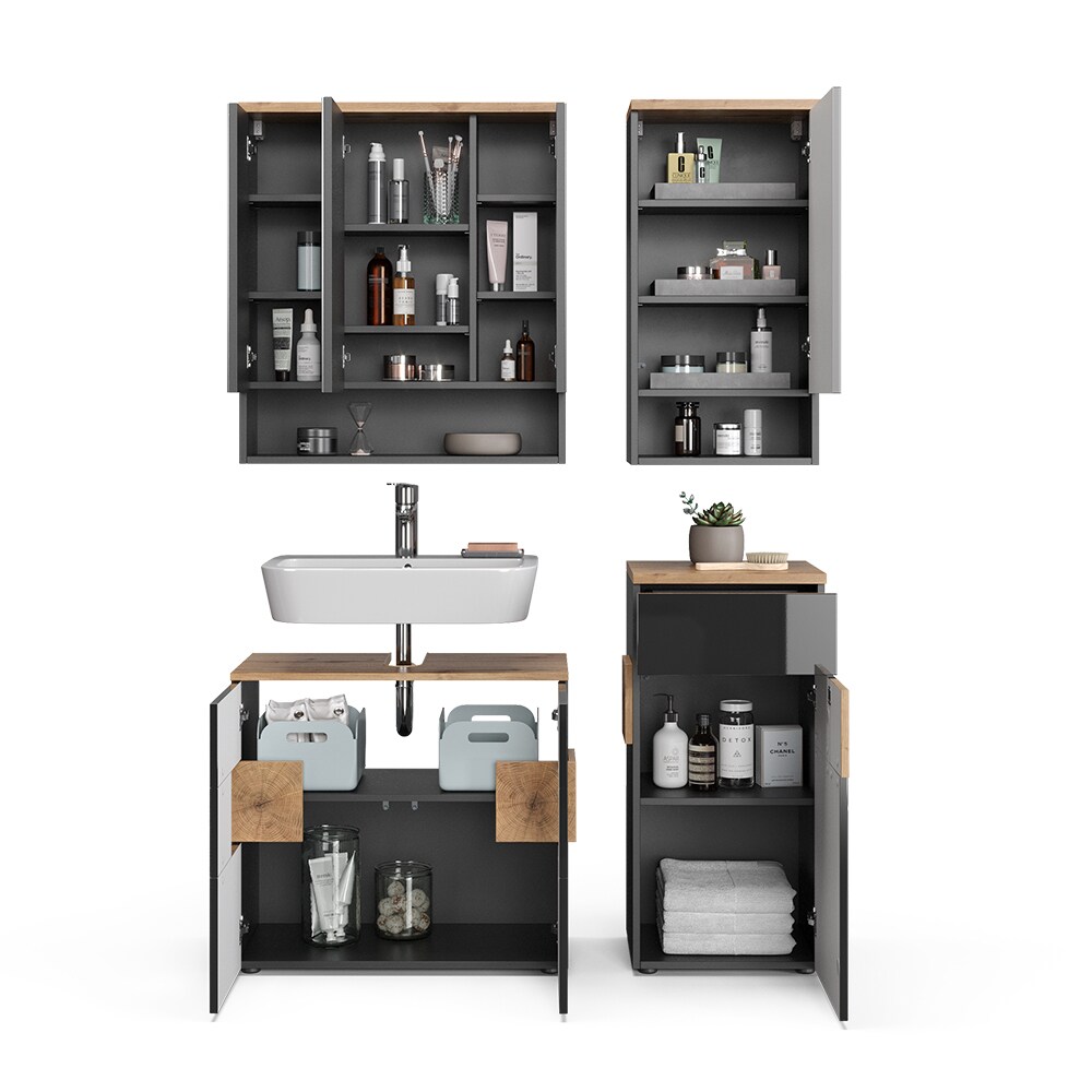 Vicco Badmöbel Set Eden Spiegelschrank Unterschrank Hängeschrank Hochschrank ANT