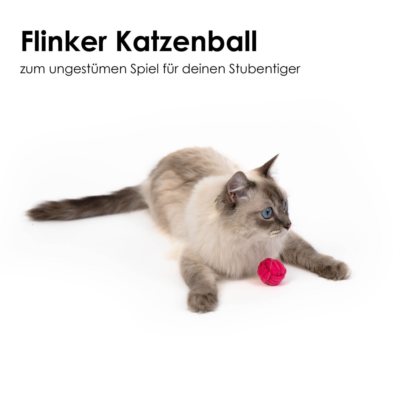 LucyBalu KNOT BALLS Katzen Wurfspielzeug grau/ weiß