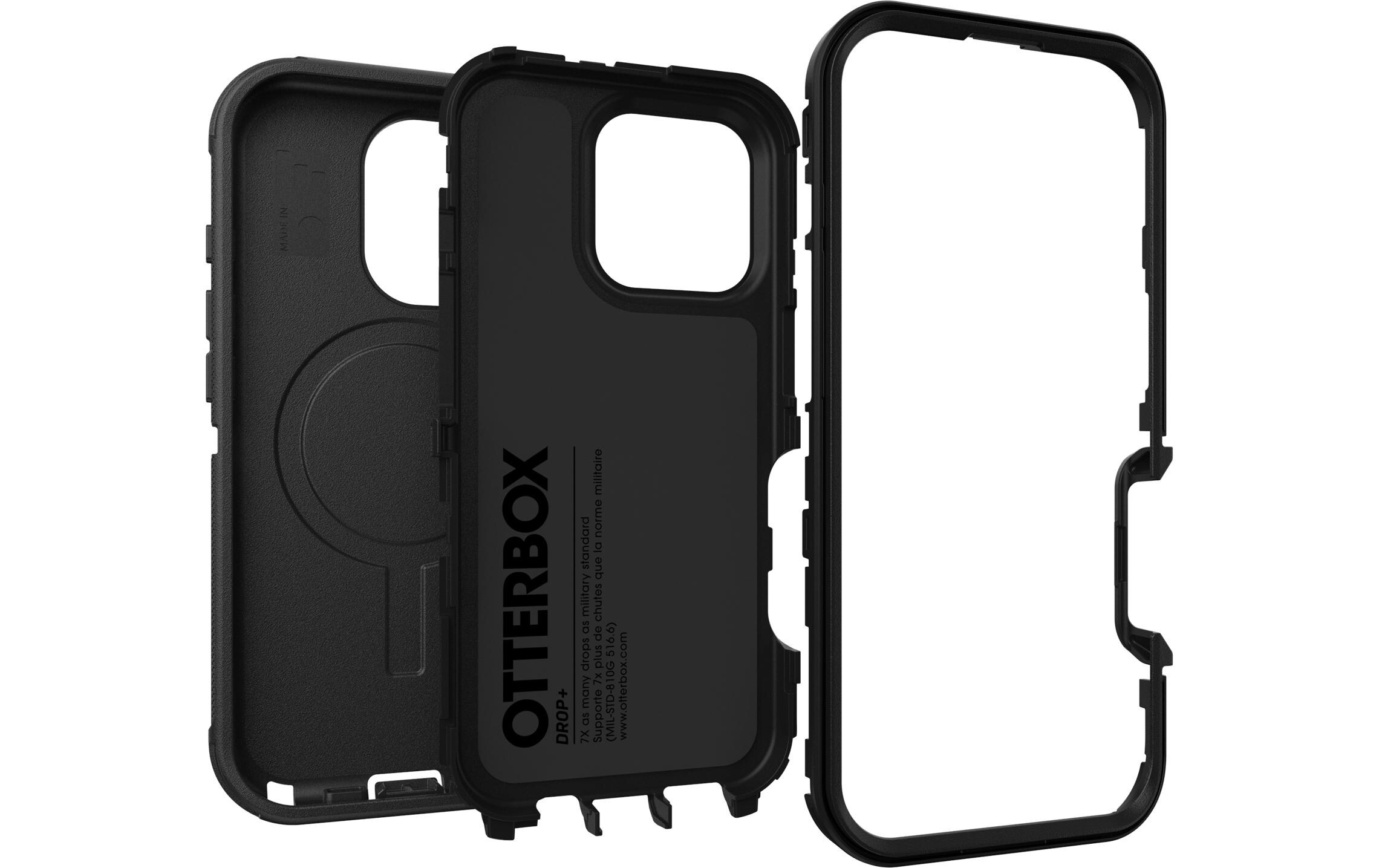 Back Cover Defender iPhone 16 Pro SchwarzSchutzhülle für das Apple iPhone 16 Pro