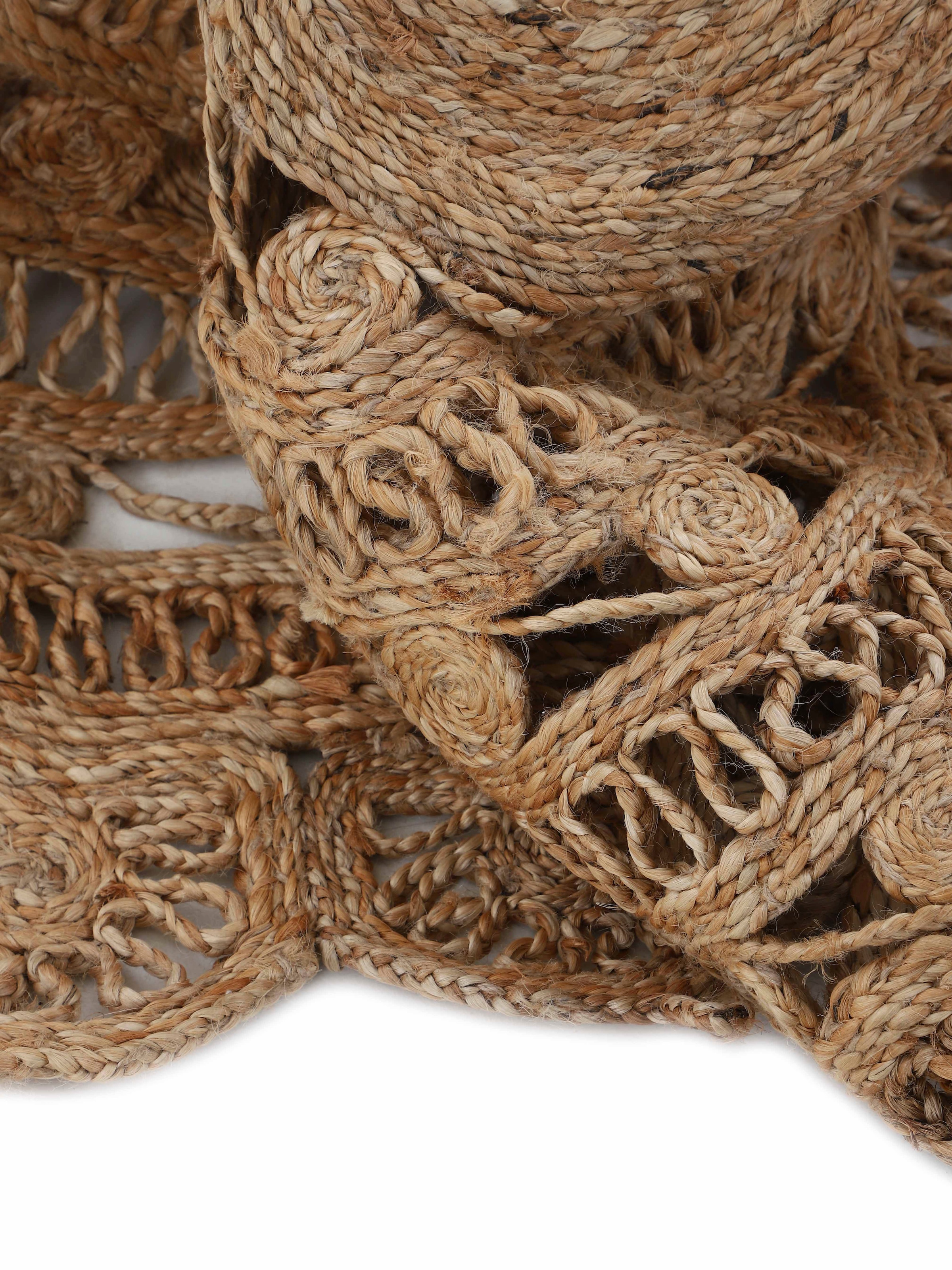 carpetfine Teppich »Cate Juteteppich Naturfaser« rund 5 mm Höhe 100 % geflochtene Jute, beidseitig nutzbar
