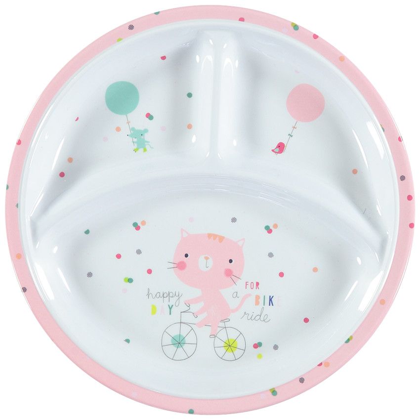Assiette Mix'N'Match - Happy days - Ecru