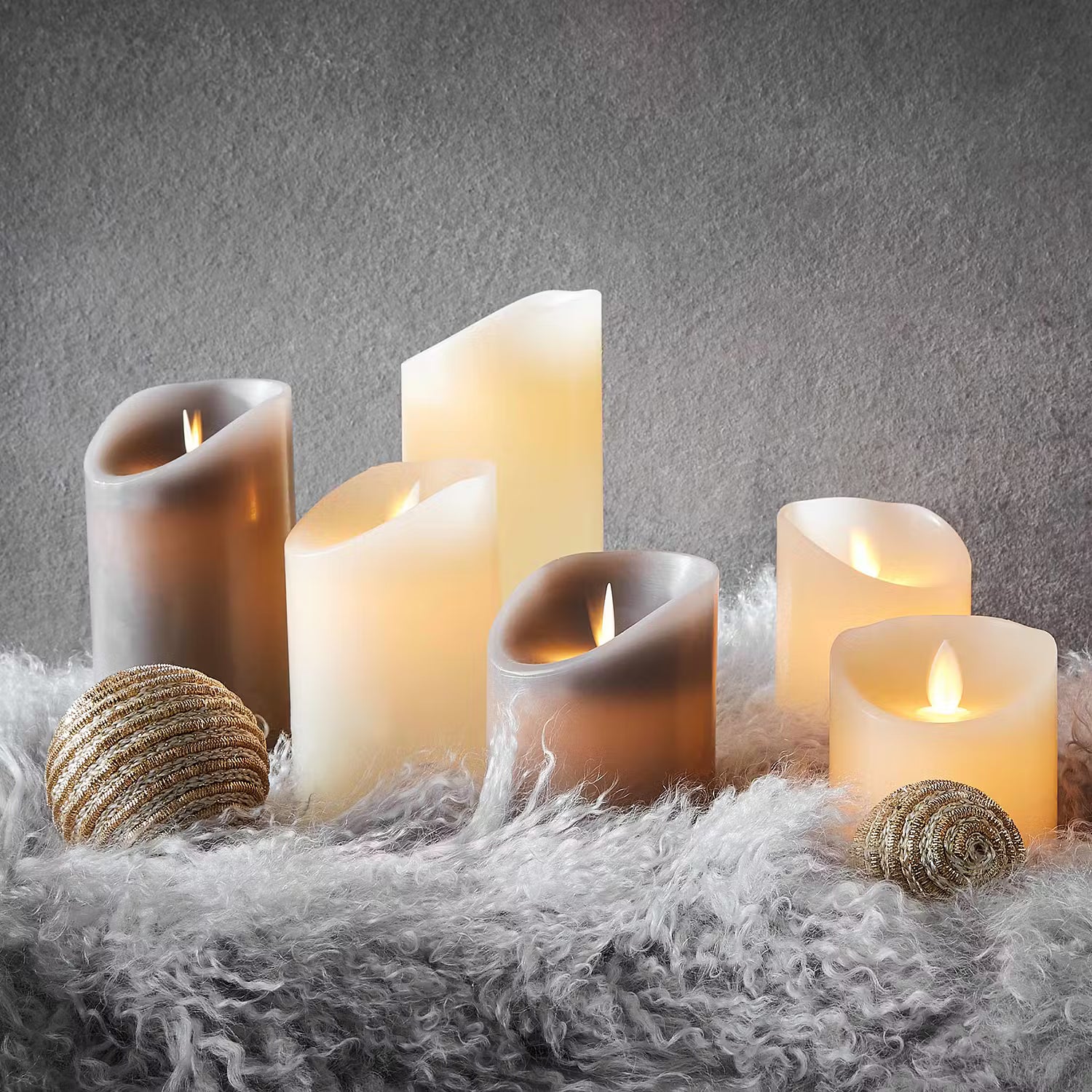 GLOWING FLAME LED Kerzen-Set 3-tlg.