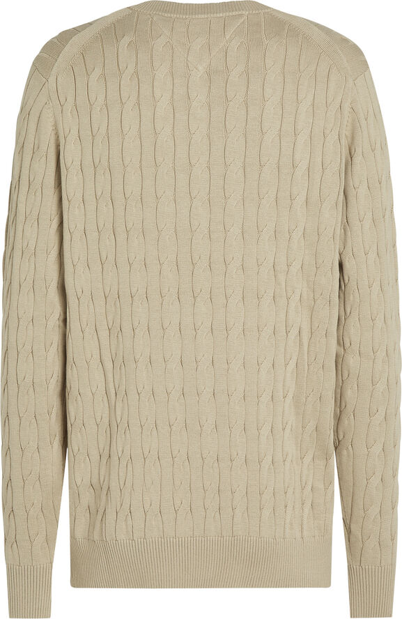 Tommy Hilfiger CLASSIC COTTON CABLE CREW NECK Sandalwood